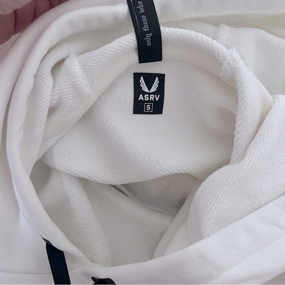 ASRV X Equinox Sonora French-Terry Mid Cropped Hoodie Ivory Cream Size Small - Picture 11 of 16